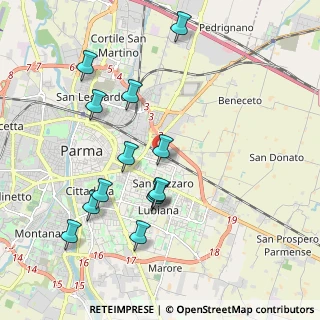 Mappa Via Parigi, 43123 Parma PR, Italia (2.02538)
