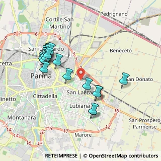 Mappa Via Parigi, 43123 Parma PR, Italia (1.9385)
