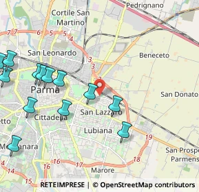 Mappa Via Parigi, 43123 Parma PR, Italia (2.57385)