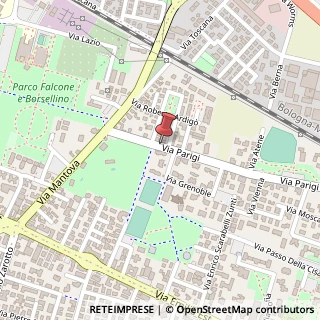 Mappa Via Parigi, 20, 43123 Parma, Parma (Emilia Romagna)