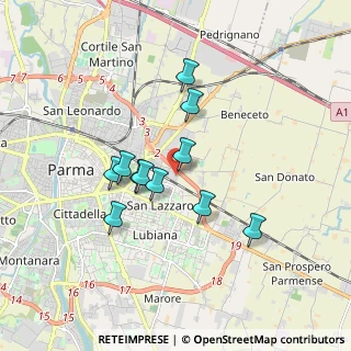 Mappa Via Strasburgo, 43123 Parma PR, Italia (1.43273)