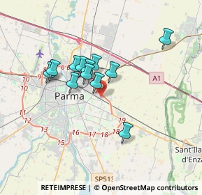 Mappa Via Londra, 43123 Parma PR, Italia (2.76167)
