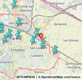 Mappa Via Londra, 43123 Parma PR, Italia (2.55545)