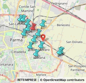 Mappa Via Londra, 43123 Parma PR, Italia (1.64857)