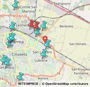 Mappa Via Londra, 43123 Parma PR, Italia (2.57429)
