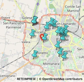 Mappa Via Mons. Evasio Colli, 43126 Parma PR, Italia (1.62833)