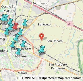 Mappa Strada Beneceto, 43122 Parma PR, Italia (2.725)
