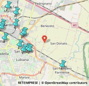 Mappa Strada Beneceto, 43122 Parma PR, Italia (2.87)