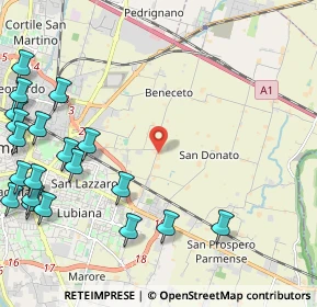 Mappa Strada Beneceto, 43122 Parma PR, Italia (3.098)