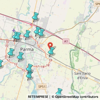 Mappa Strada Beneceto, 43122 Parma PR, Italia (5.64538)