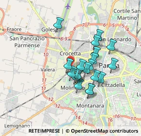 Mappa Via Monsignor Colli Evasio, 43126 Parma PR, Italia (1.392)