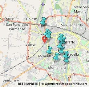 Mappa Via Monsignor Colli Evasio, 43126 Parma PR, Italia (1.45333)