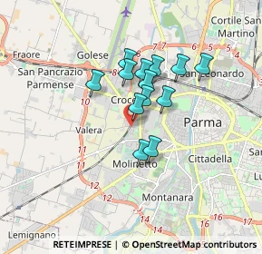 Mappa Via Monsignor Colli Evasio, 43126 Parma PR, Italia (1.23846)