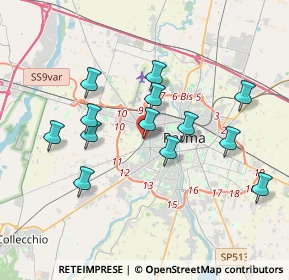 Mappa Via Edward Jenner, 43126 Parma PR, Italia (3.47154)