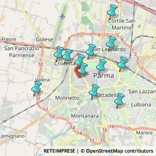 Mappa Via Rusino, 43125 Parma PR, Italia (1.70667)