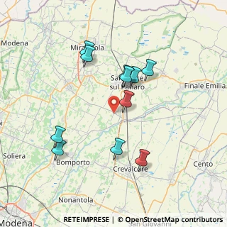 Mappa Via Bottegone, 41031 Camposanto MO, Italia (7.01455)