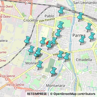 Mappa Via Antonio Gallenga, 43125 Parma PR, Italia (0.9925)