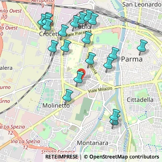 Mappa Via Antonio Gallenga, 43125 Parma PR, Italia (1.203)