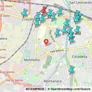Mappa Via Antonio Gallenga, 43125 Parma PR, Italia (1.355)