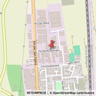 Mappa Via dell' artigianato 16, 41031 Camposanto, Modena (Emilia Romagna)