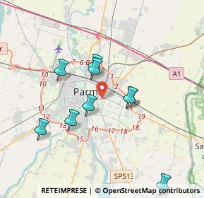 Mappa Via Vincenzo Bellini, 43123 Parma PR, Italia (4.58455)