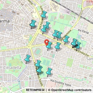 Mappa Via Vincenzo Bellini, 43123 Parma PR, Italia (0.5055)