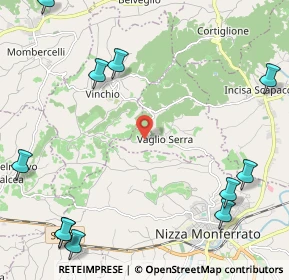 Mappa Via Braglia, 14049 Vaglio Serra AT, Italia (3.23636)