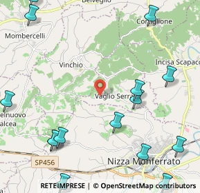 Mappa Via Braglia, 14049 Vaglio Serra AT, Italia (3.10933)