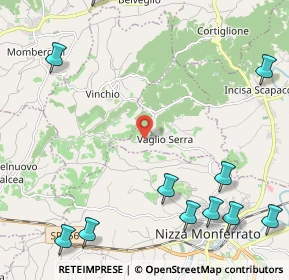 Mappa Via Braglia, 14049 Vaglio Serra AT, Italia (3.21)