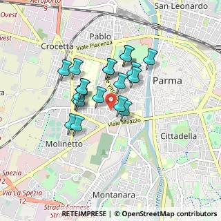 Mappa Via Eugenio Ravà, 43125 Parma PR, Italia (0.681)