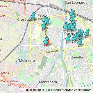 Mappa Via Rava, 43125 Parma PR, Italia (1.223)