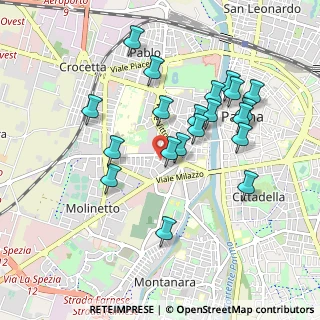 Mappa Via Rava, 43125 Parma PR, Italia (0.9045)