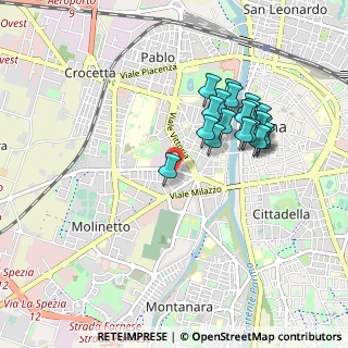 Mappa Via Eugenio Ravà, 43125 Parma PR, Italia (0.866)