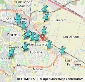 Mappa Via Passo delle Guadine, 43123 Parma PR, Italia (1.91765)