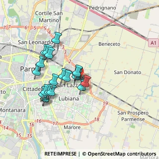 Mappa Via Passo delle Guadine, 43123 Parma PR, Italia (1.654)
