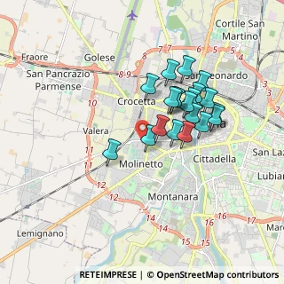 Mappa Via Francesco Zanetti, 43125 Parma PR, Italia (1.4675)