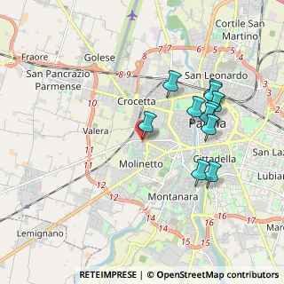 Mappa Via Francesco Zanetti, 43125 Parma PR, Italia (1.85091)