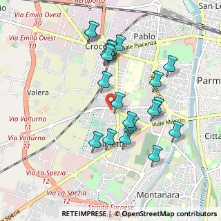 Mappa Via Francesco Zanetti, 43125 Parma PR, Italia (0.9145)