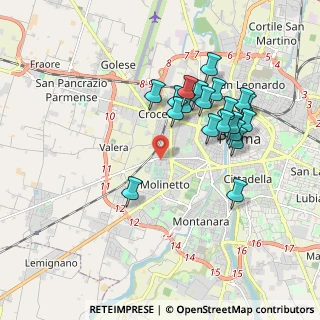 Mappa Via Roberto Rossellini, 43125 Parma PR, Italia (1.764)
