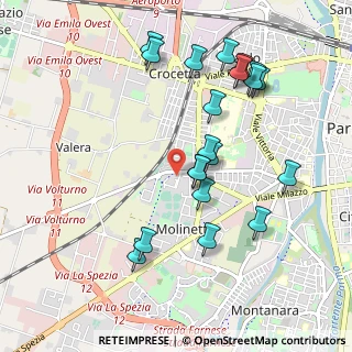Mappa Via Roberto Rossellini, 43125 Parma PR, Italia (1.026)