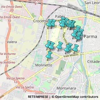 Mappa Via Vincenzo Ferrari, 43125 Parma PR, Italia (0.9185)