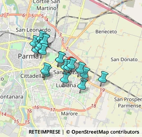 Mappa Stradello Casacca, 43123 Parma PR, Italia (1.4225)