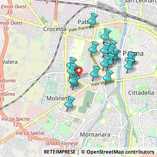 Mappa Via Aristo e Giuseppe Isola, 43125 Parma PR, Italia (0.863)