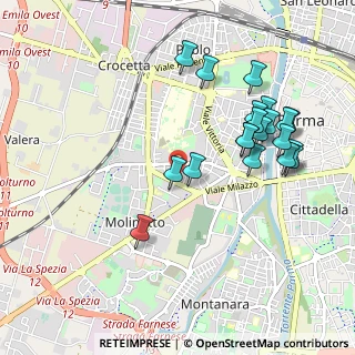 Mappa Via Aristo e Giuseppe Isola, 43125 Parma PR, Italia (1.036)