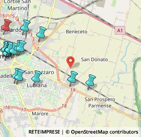Mappa Via Guido Buratti, 43122 Parma PR, Italia (3.07294)