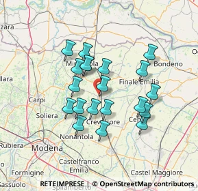 Mappa 41031 Camposanto MO, Italia (11.5945)