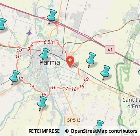 Mappa Stradello Pratospilla, 43123 Parma PR, Italia (6.57917)