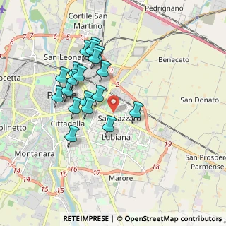 Mappa Via Scarabelli Zunti, 43123 Parma PR, Italia (1.7035)