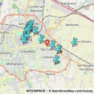 Mappa Via Scarabelli Zunti, 43123 Parma PR, Italia (1.9025)