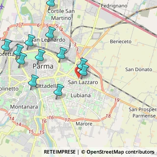 Mappa Via Scarabelli Zunti, 43123 Parma PR, Italia (2.48417)